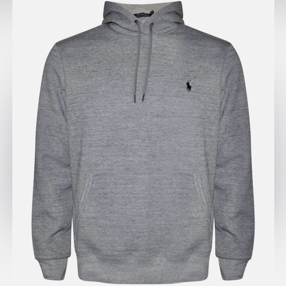 Polo Ralph Lauren Double Knit Hoodie | C: Gray | Metal drawstring Tip | Preowned